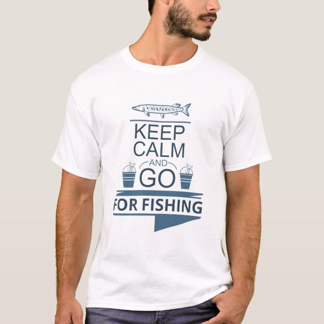 Camiseta Keep calm and go for fishing (Frente)