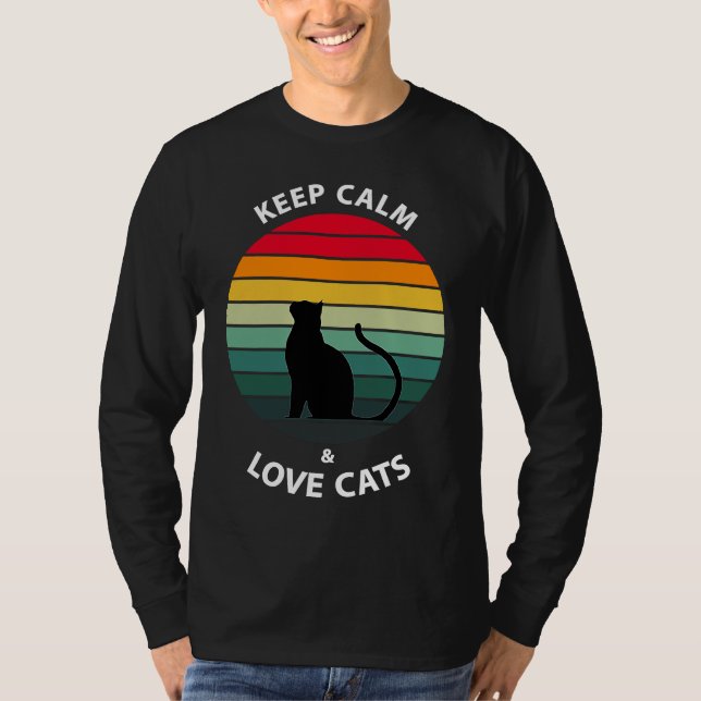 Camiseta Keep calm and love cats (Frente)
