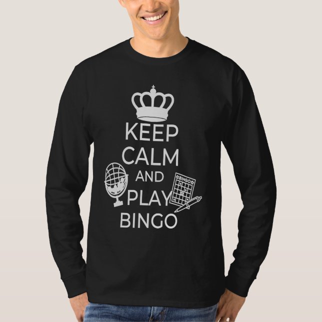 Camiseta Keep Calm And Play Bingo Gamling Casino Bingo  1 (Frente)