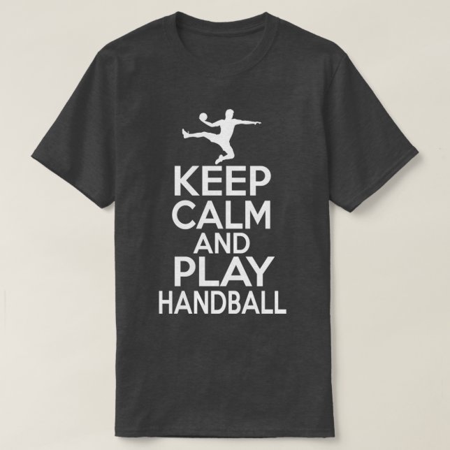 Camiseta Keep calm and play handball 4 (Frente do Design)