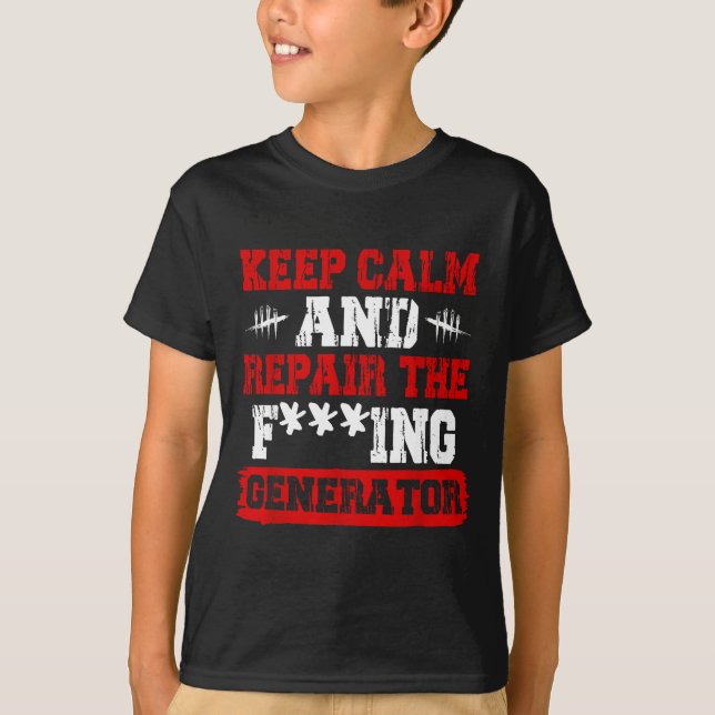Camiseta Keep Calm And Repair The Generator Video Game  (Frente)