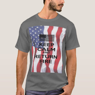 CAMISETA KEEP CALM AND RETURN FIRE   (2) 