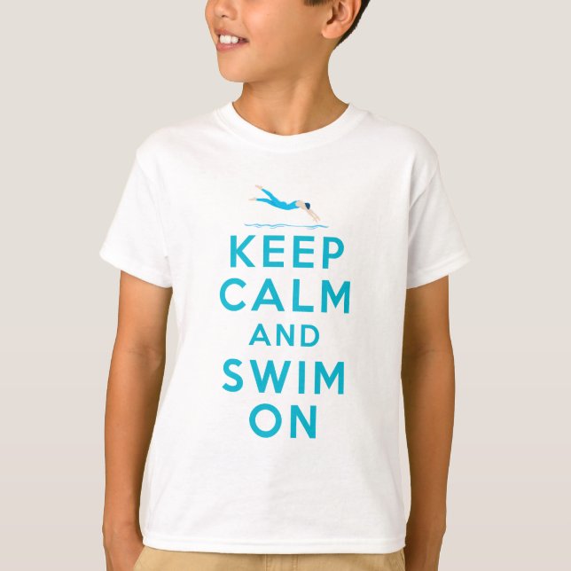Camiseta Keep Calm And Swim On (Frente)