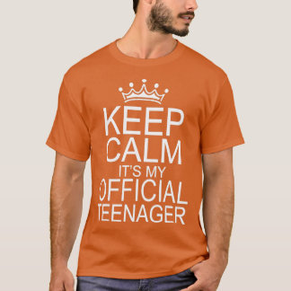 Camiseta Keep Calm Birthday Official nager 13th Funny Girl