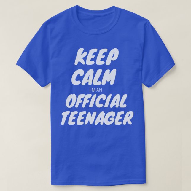 Camiseta Keep Calm Birthday Official nager 13th Funny Girl  (Frente do Design)
