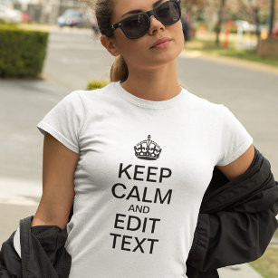 Camiseta Keep Calm Template - Ladies White T-Shirt