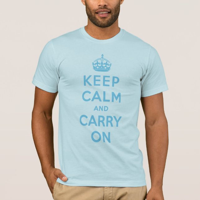 Camiseta keep_calm_trans_blue_10x10 (Frente)