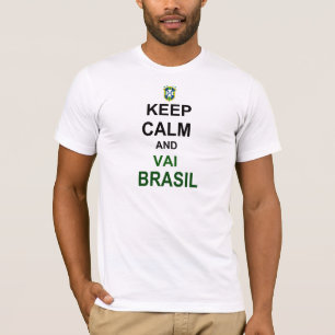 Camiseta Keep calm vai Brasil