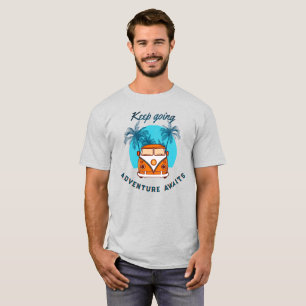 Camiseta Keep Going Adventure Awaits – Van Retro