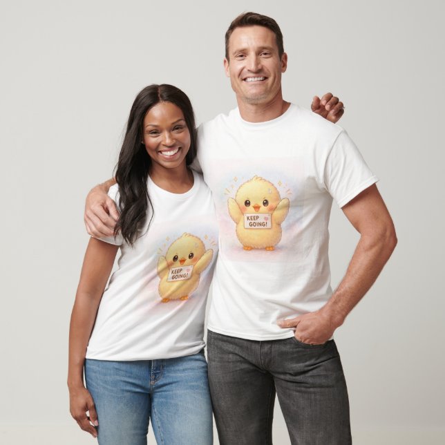 Camiseta Keep Going Cute Chick (Unissex)