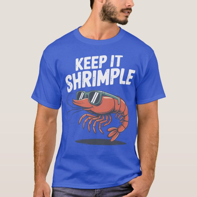 Camiseta Keep It Shrimple Cool Shrimp Pun (Frente)