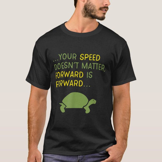 Camiseta Keep Moving Forward Turtle - Sitive Motivational M (Frente)