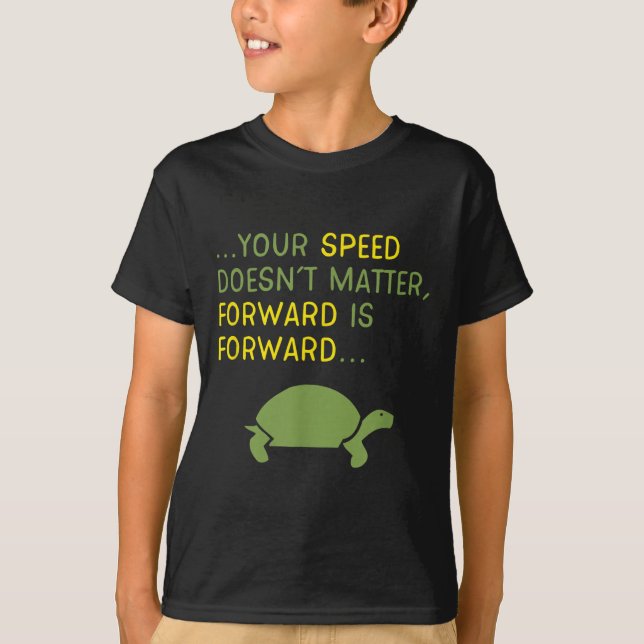 Camiseta Keep Moving Forward Turtle - Sitive Motivational M (Frente)