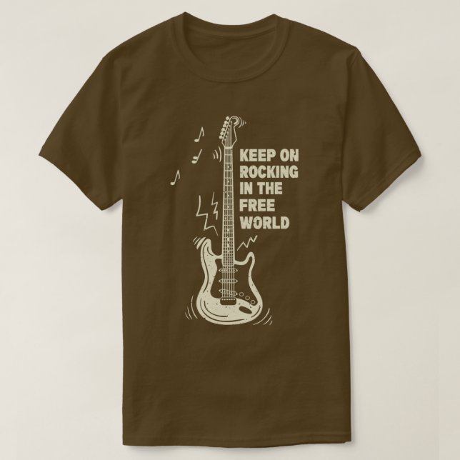 Camiseta Keep On Rockin in the Free World (Frente do Design)