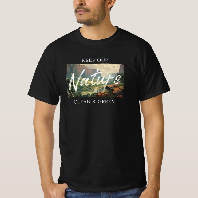 Camiseta Keep our Nature clean and green - Umweltschutz (Frente)