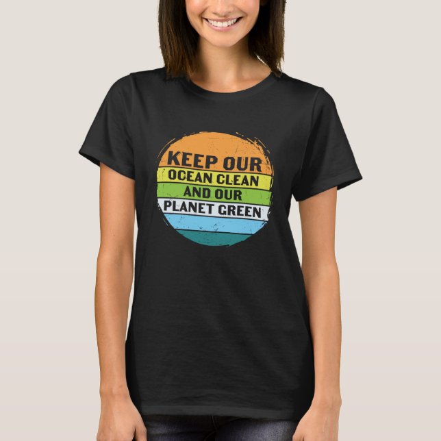 Camiseta Keep Our Ocean Clean Recycle  Recycling  Earth Day (Frente)