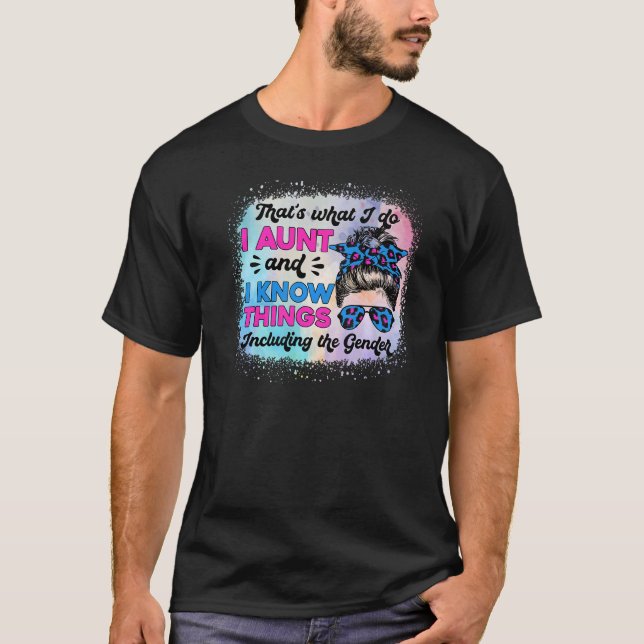 Camiseta Keeper Of The Gender Auntie Keeper Of Gender Aunt (Frente)