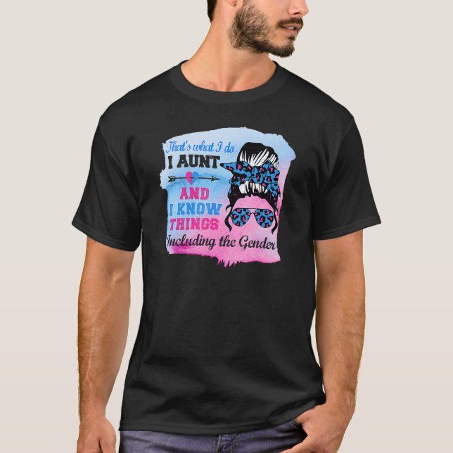Camiseta Keeper Of The Gender Auntie Keeper Of Gender Aunt  (Frente)