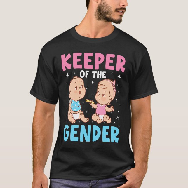 Camiseta Keeper of the Gender Baby Party Gender Reveal Anno (Frente)