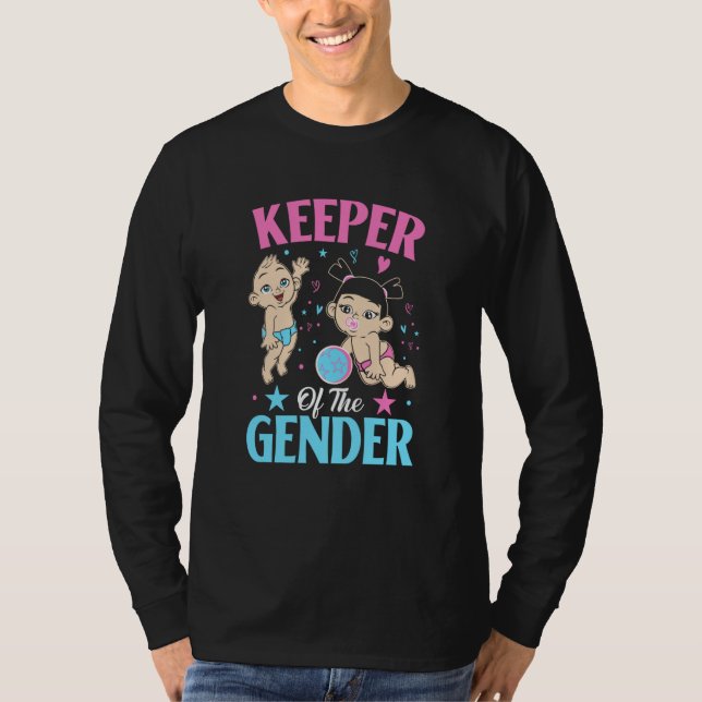 Camiseta Keeper of the Gender Baby Party Gender Reveal Anno (Frente)