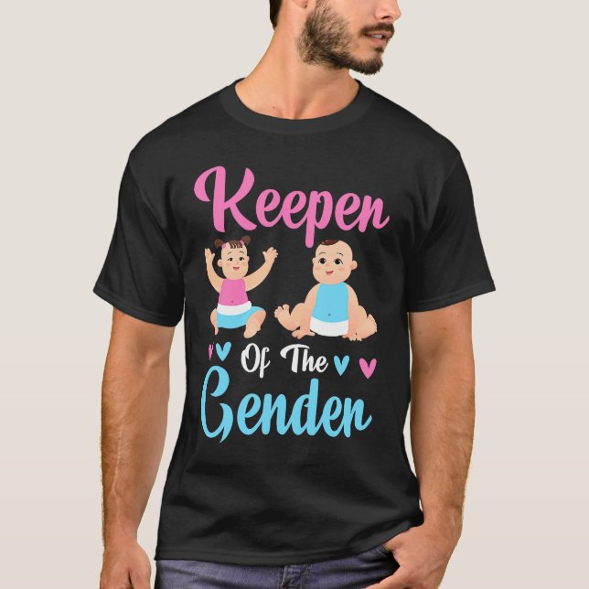 Camiseta Keeper of the Gender Baby Party Gender Reveal Anno (Frente)