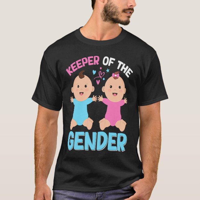 Camiseta Keeper of the Gender Baby Party Gender Reveal Anno (Frente)