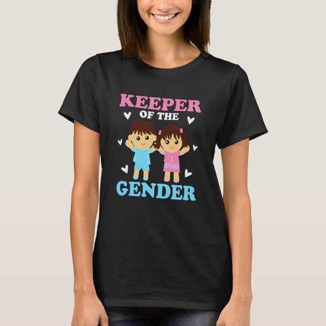 Camiseta Keeper of the Gender Baby Party Gender Reveal Anno (Frente)