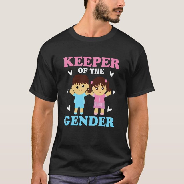 Camiseta Keeper of the Gender Baby Party Gender Reveal Anno (Frente)