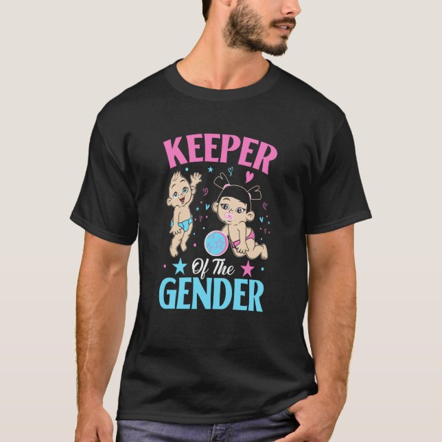 Camiseta Keeper of the Gender Baby Party Gender Reveal Anno (Frente)
