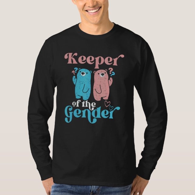 Camiseta Keeper Of The Gender Baby Shower & Pregnancy Annou (Frente)