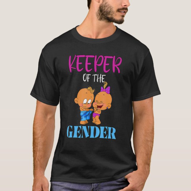 Camiseta Keeper Of The Gender Ethnic Gender Reveal Party Bl (Frente)