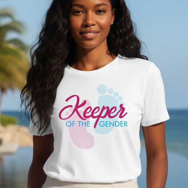 Camiseta Keeper of the Gender Footprint Baby Shower (Keeper of the Gender Footprint Baby Shower T-Shirt
)
