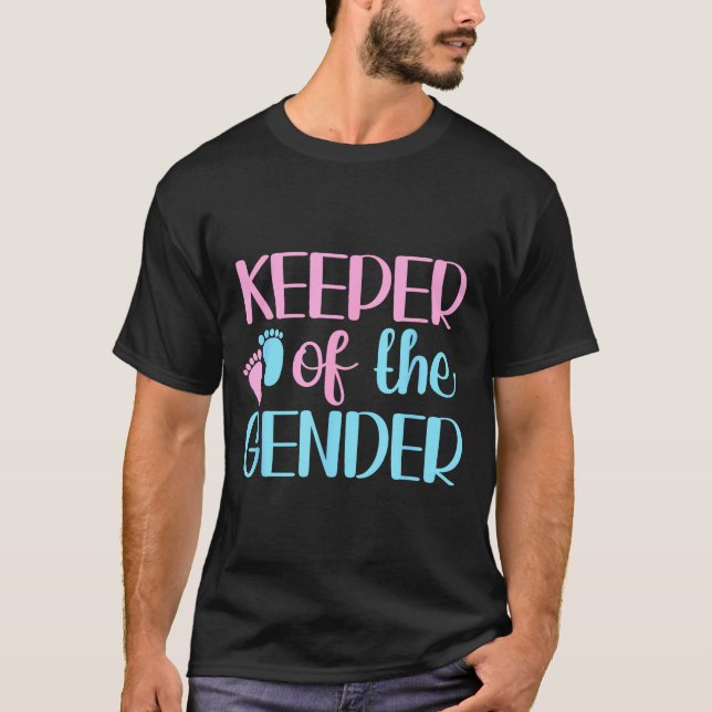 Camiseta Keeper Of The Gender Pregnancy Announcement Gender (Frente)