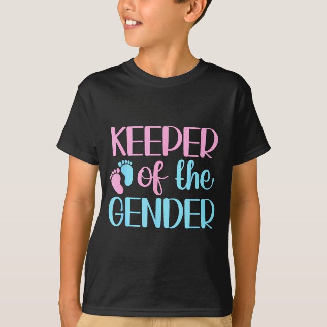 Camiseta Keeper Of The Gender Pregnancy Announcement Gender (Frente)