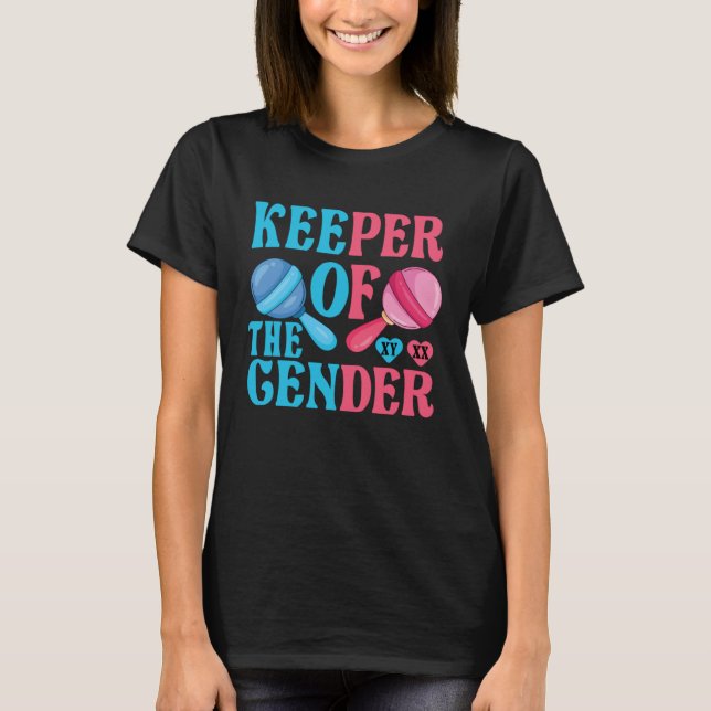 Camiseta Keeper Of The Gender Reveal Announcement Baby Show (Frente)