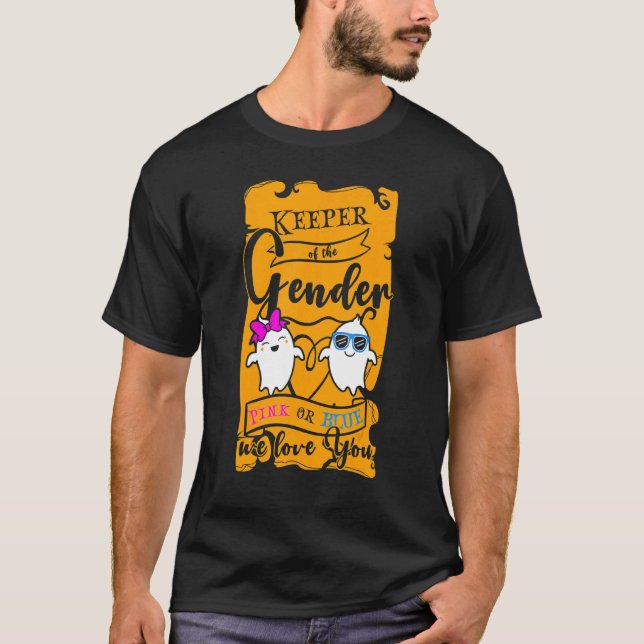 Camiseta Keeper Of The Gender Reveal Baby Halloween (Frente)