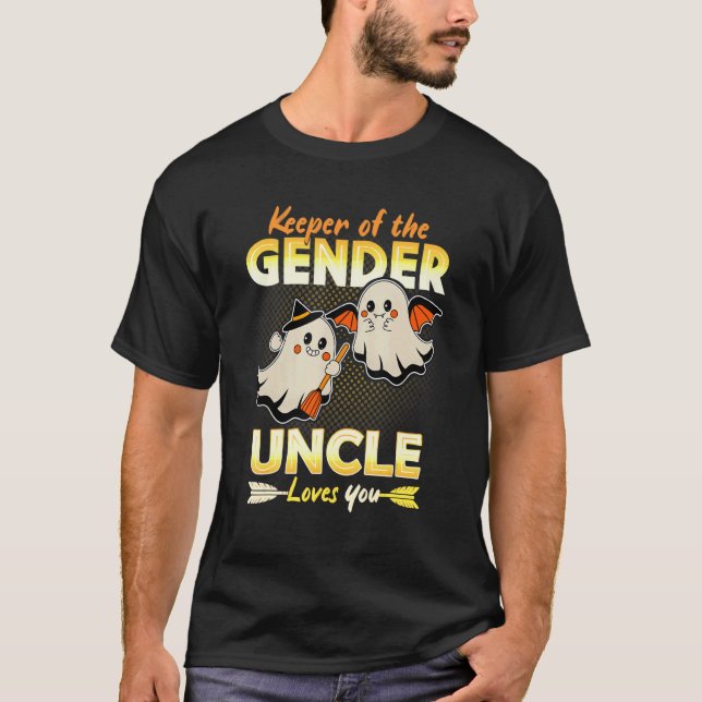 Camiseta Keeper Of The Gender Uncle Loves You Reveal Hallow (Frente)
