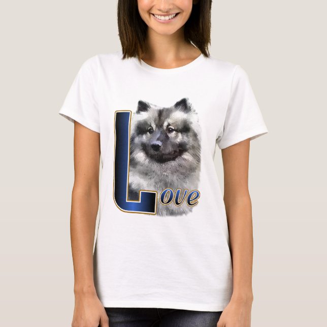 Camiseta Keeshond Art Gifts (Frente)