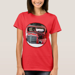 Camiseta Keeshond Christmas Old Truck Painting Art