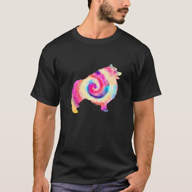 Camiseta Keeshond Dog Lover Dog Proprietário de Tie Dye (Frente)