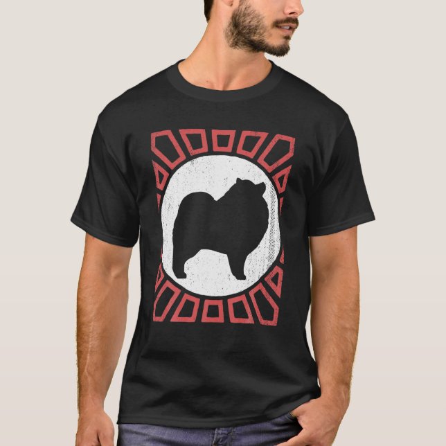 Camiseta Keeshond Dog Retro Vintage (Frente)