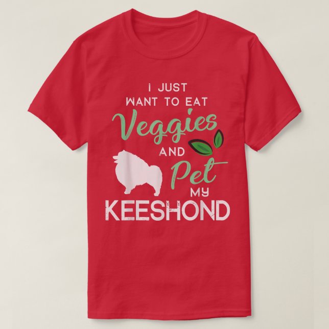 Camiseta Keeshond Funny Vegan Dog Proprietário do Lago Xmas (Frente do Design)