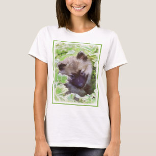 Camiseta Keeshond Puppy na Pintura Original
