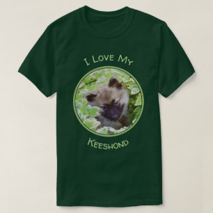 Camiseta Keeshond Puppy na Pintura Original