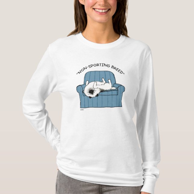 Camiseta Keeshond "Raça Não Esportiva" (Frente)