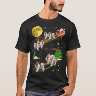 Camiseta Keeshond Reindeer Cachorro de Natal Papais noeis X