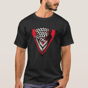 Camiseta Keffiyeh do Triângulo Vermelho Invertido
