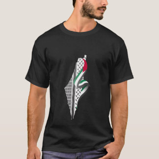Camiseta Keffiyeh Palestine Mapa Árabe Shemagh Palest
