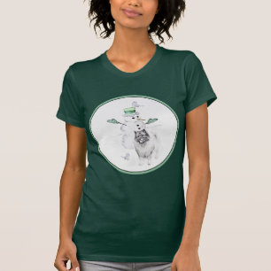 Camiseta Kehond Christmas Snowman Painting Dog Art