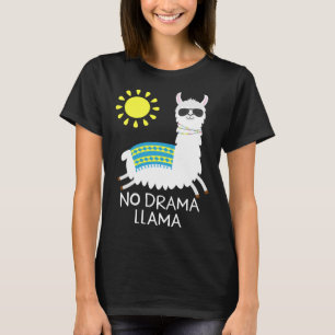 Camiseta Kein Drama Lama Alpaca Happy Freedom Llama Sunglas